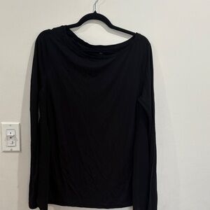 All Saints Black Long Sleeve Blouse